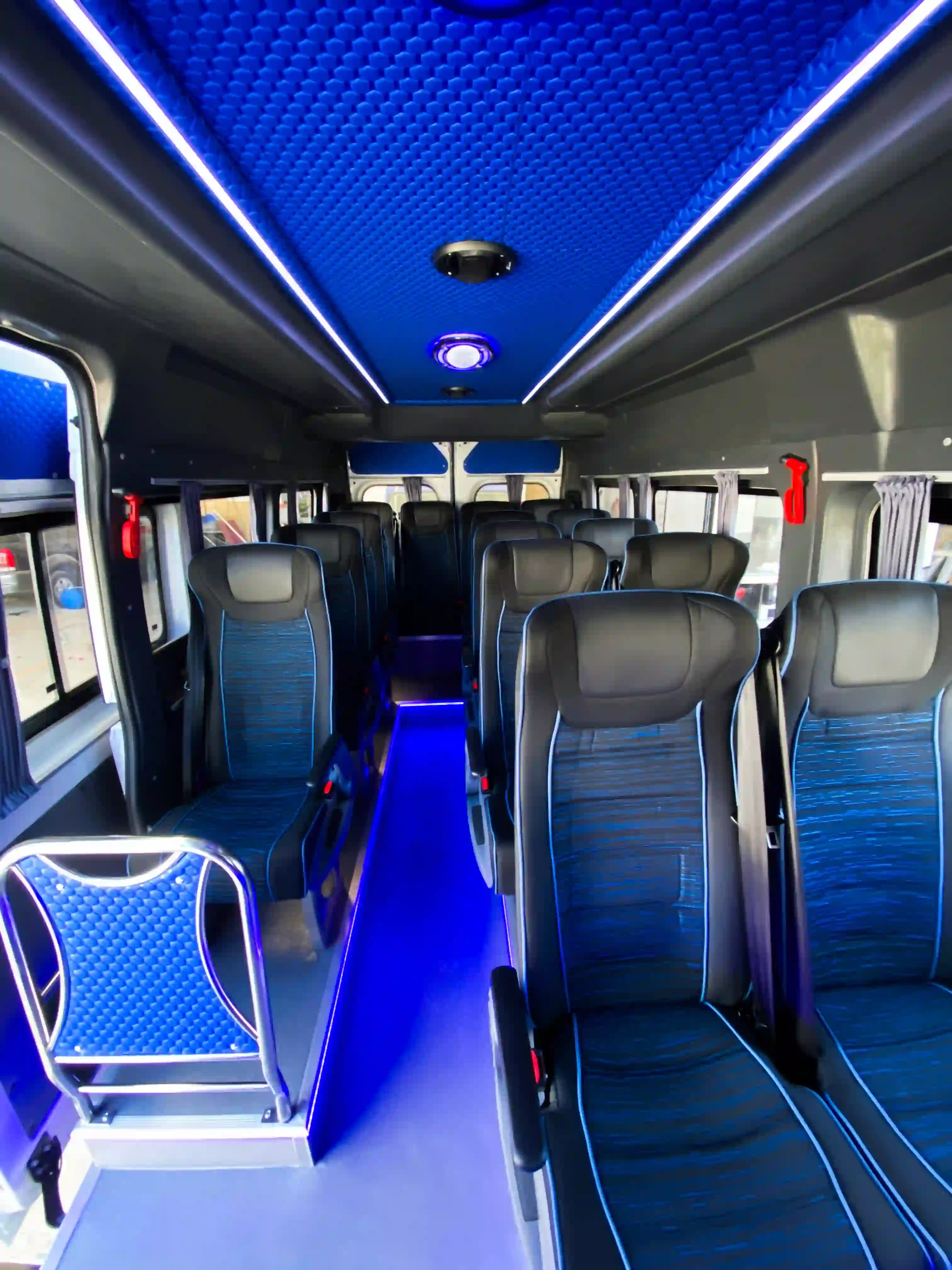 Interior view of the Personal Transport personnel transport vehicle.
